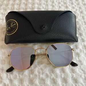 Ray-Ban Gold and Black Sunglasses